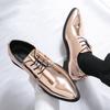 Men Dress Patent Leather Derbys Red Green Blue Gold Color Party Club Shoes Tuxedo Wedding Shoes Plus Size