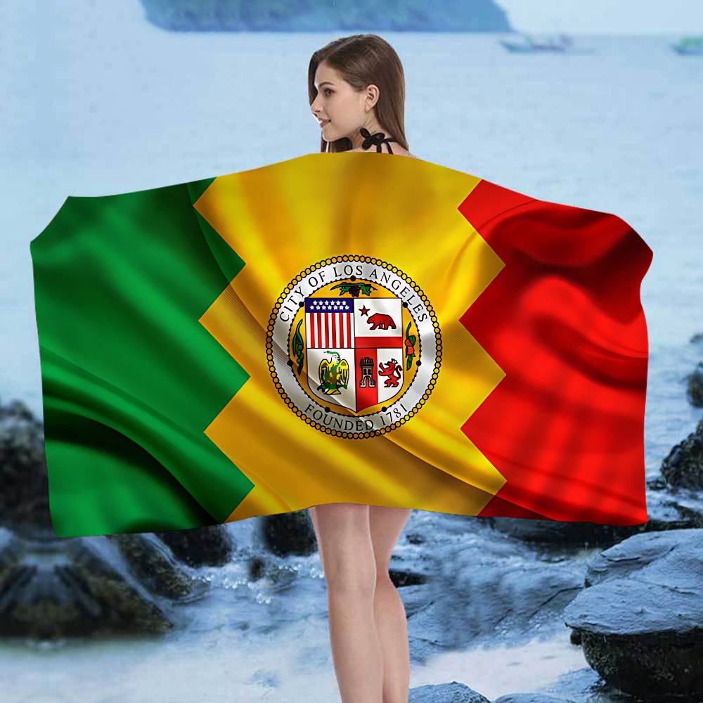 

Los Angeles Anime Beach Swimming Towel Soft Absorbent Washcloth Children s Gifts for Kids Travel Camping Gym W40*H60(CM)