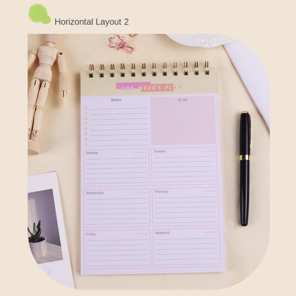 Spiral Notepad Schedule Book Plan Book Weekly Planner Notebook To Do List Notebook  Desktop Note