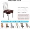 New Durable Jacquard Chair Seat Covers Removable Washable Anti-Dust Stretch Spandex Dining Room Upholstered Chair Cushion Slipco