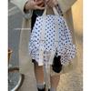Korean Version of College Style Casual Schoolbag Women's 2025 New Canvas Bag Polka Dot Printed Backpack One Piece