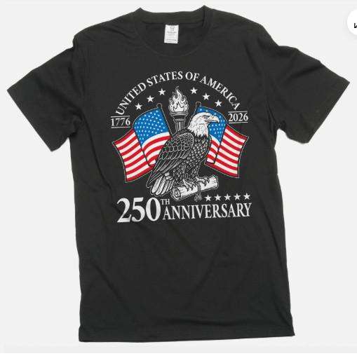 250 Year US Independence Day T-shirt 1776-2026 250th anniversary Tee Shirt XXXL