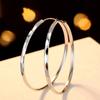 925 Sterling Silver Big Circle Stud Earrings for Women New Fashion Exaggerated Party Jewelry Gifts Prevent Allergy