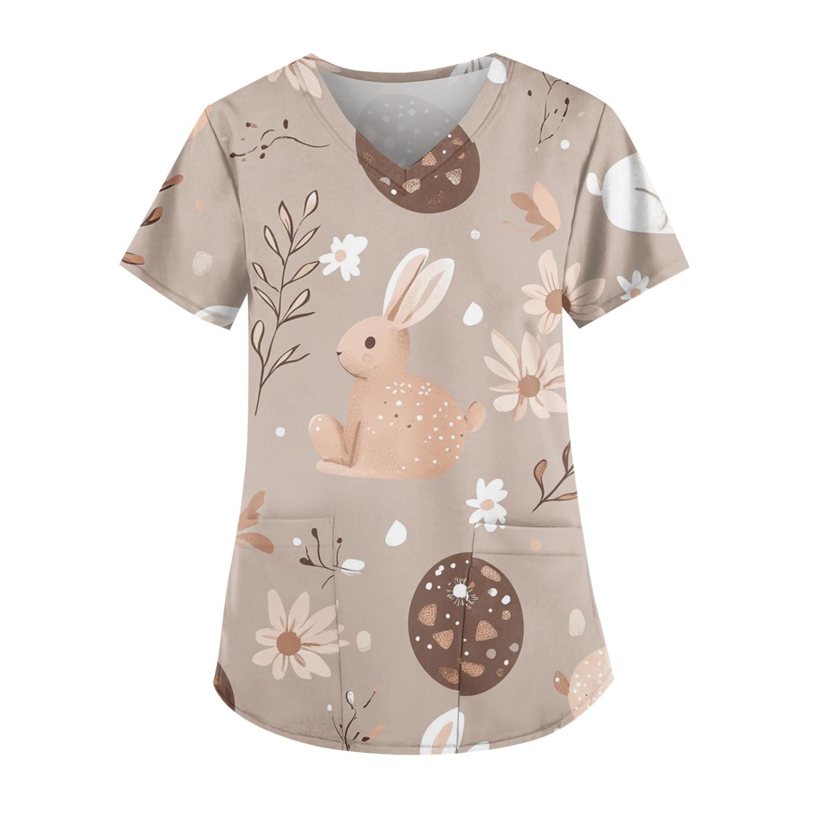 

Женские модные повседневные топы с v-образным вырезом и защитная спецодежда с принтом XL хаки