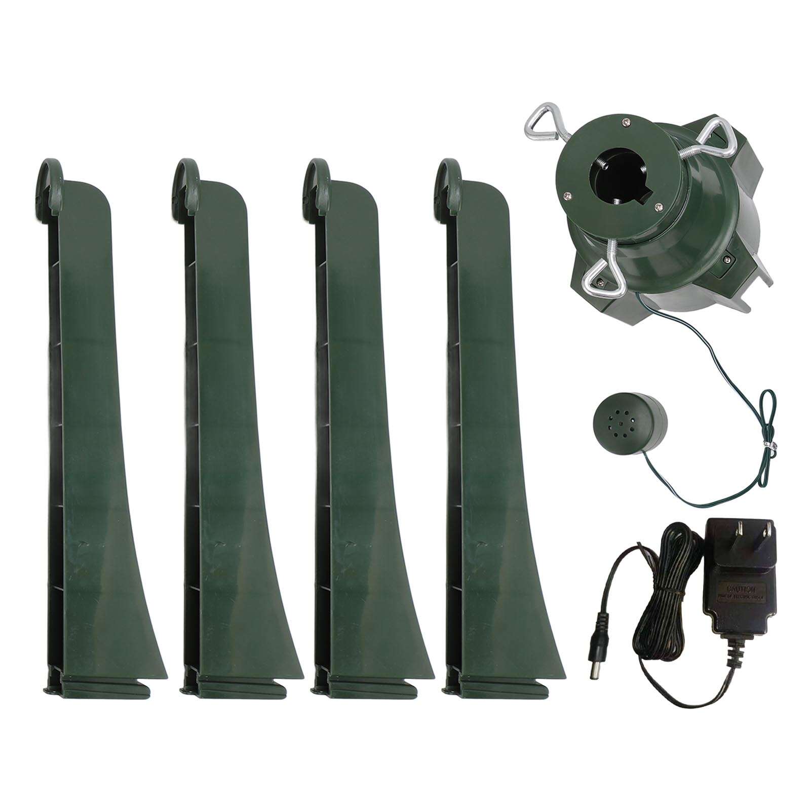 

Вращающаяся на 360 градусов подставка для рождественской елки, регулируемый музыкальный держатель для катящихся елок для деревьев диаметром 1,25 дюйма и высотой до 9,8 футов US Plug 110V