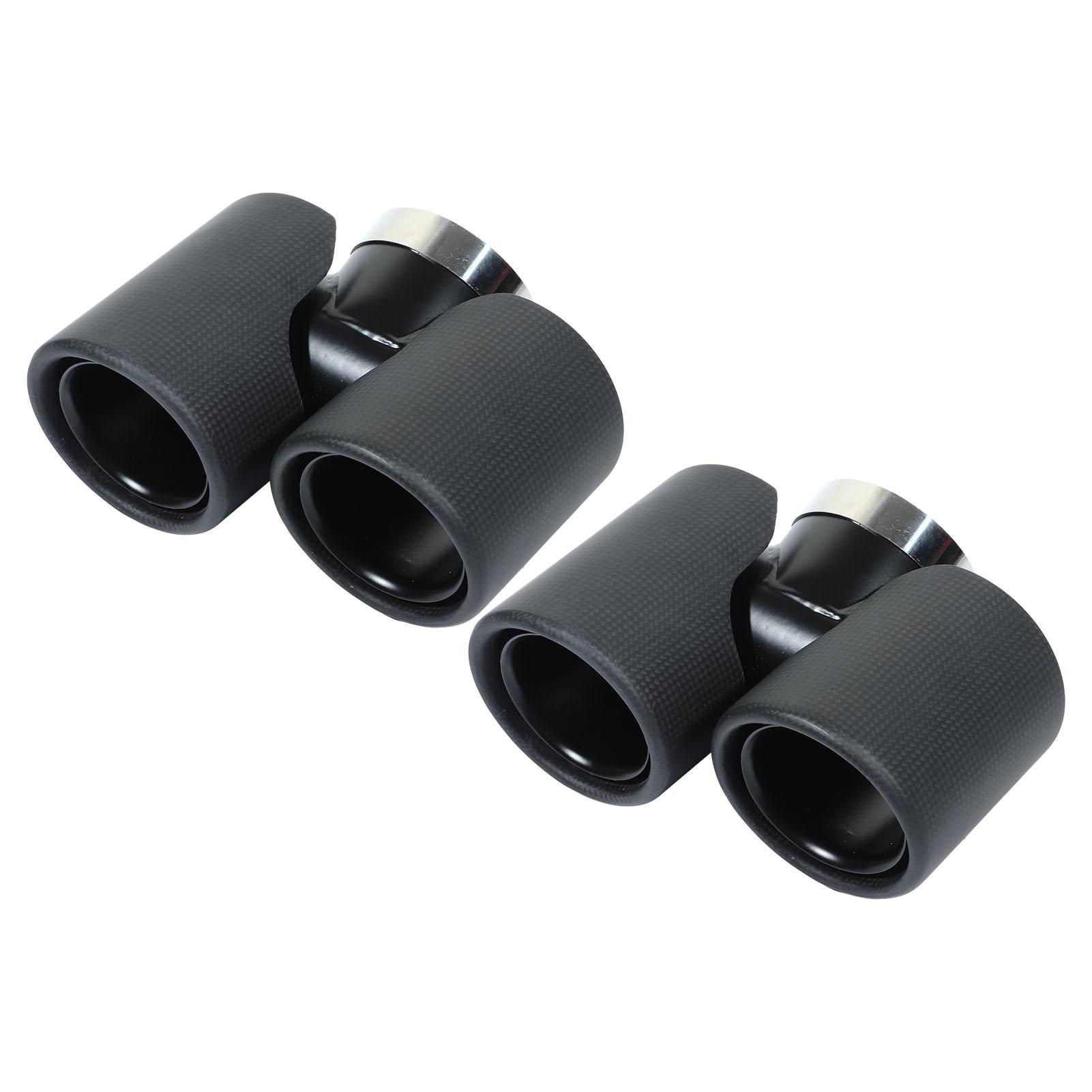 

Четырехствольный наконечник выхлопной трубы из нержавеющей стали и углеволокна, замена для Land Rover Defender 90 110 L663 матовый