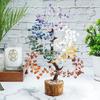 7 Chakra Albero della vita Cristalli curativi Meditazione Albero artificiale Pietre Chakra Decorazione spirituale Albero della vita Decorazione Pietre e cristalli Filo d'argento