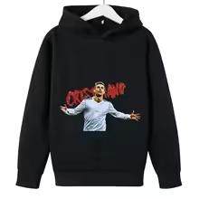 Spring Autumn Casual Children's Hoodie Sports Sweatshirt for Boys and Girls Ronaldo Printed 2-14 Years Fashion Kids Pullover Top