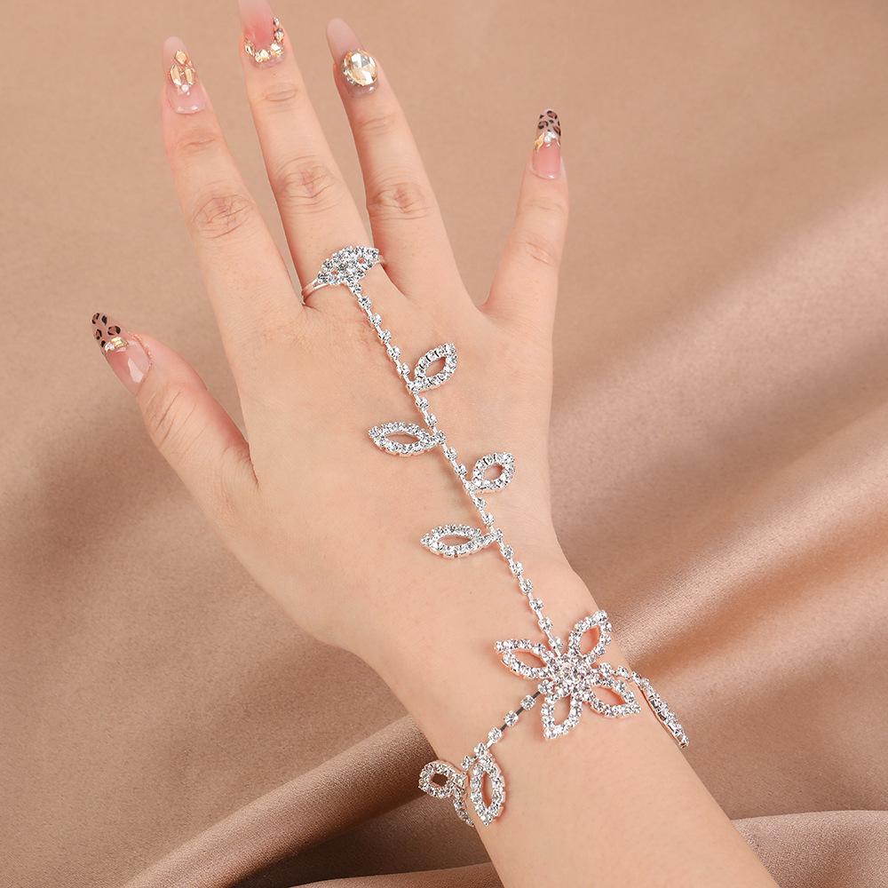 Popular Women s Butterfly Rhinestone Hand Chain for Weddings