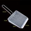 Stainless steel fryer screen French fries frame square filter net encrypt colander strainers shaped Frying mesh basket strainer