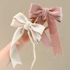 Graceful Hair Bows Barrette Hair Clip 2000s Trend Side Clip Fashionable Elegant Sweet Bowknot Photo Props
