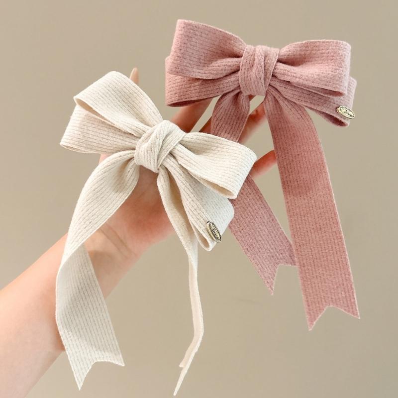 Graceful Hair Bows Barrette Hair Clip 2000s Trend Side Clip Fashionable Elegant Sweet Bowknot Photo Props
