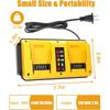 Portable Dual Ports Fast Charger For Dewalt 18V 20V Lithium Battery Mini Charger Rechargeable DCB207 DCB206 DCB204 DCB203