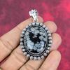 Snowflake Obsidian Pendant, 925 Solid Sterling Silver Pendant Handmade Gemstone Jewelry, Gifts For Pendant