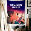 Dragon Striker Wall Hanging Printed Fabric Blanket Decorative Tapestries for Bedroom Living Room Home Decor