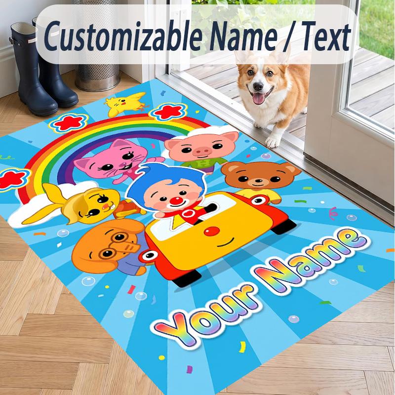 Custom Text El Payaso Plim Plim Pattern Floor Rug Soft Indoor Carpet Mat Living Room Bedroom