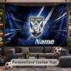 Wall Hanging Tapestry Custom NameCanterbury-Bankstown Bulldogs Pattern Personalized Printed Fabric Wall Decor