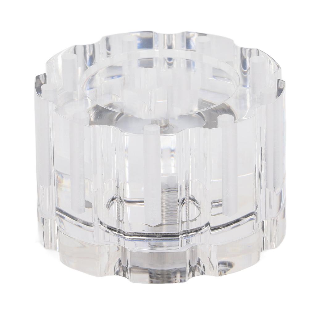 Screwdriver Storage Box 9 Holes 360 Degree Rotatable Tweezers Storage Base Slip Proof Acrylic Screwdriver Holder