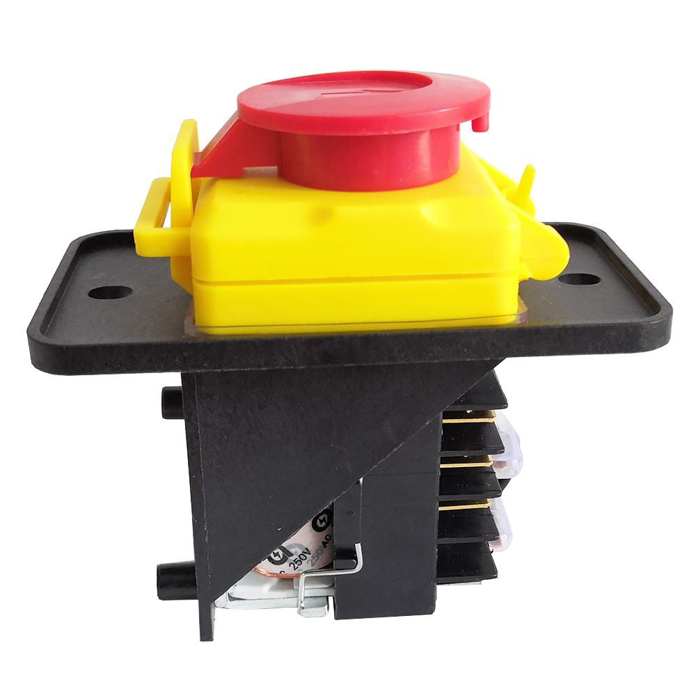 

Електромагнітні кнопкові перемикачі HCK3 з кришкою аварійної зупинки 10-контактні 8-контактні 230V 8PINS жовтий