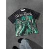 The  summer new men's T-shirt features a casual fashionable comfortable soft and breathable  pattern print