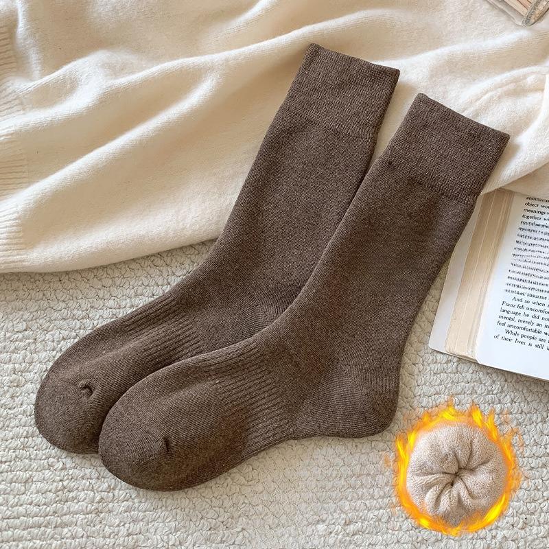 Men's Autumn and Winter Thick Warm Boneless Hair Hoop Long Socks