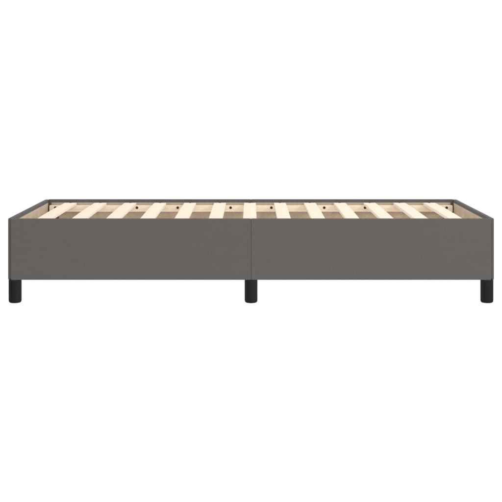 Bed Frame Gray 100 X 200 Cm Faux Leather