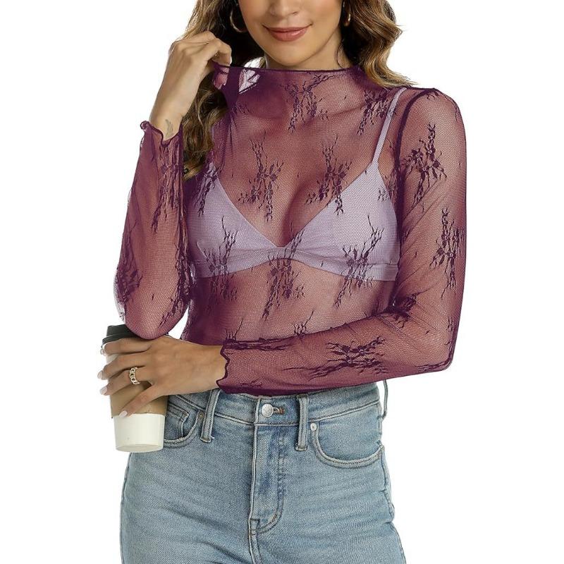 YYFS Women's Fashion Casual Summer Spring Long Sleeve Half Turtleneck Blouses & Shirts