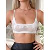 Women S Sexy Lace Wireless Push Up Bra Three Quarter Cup Thin Mold Cup Lingerie