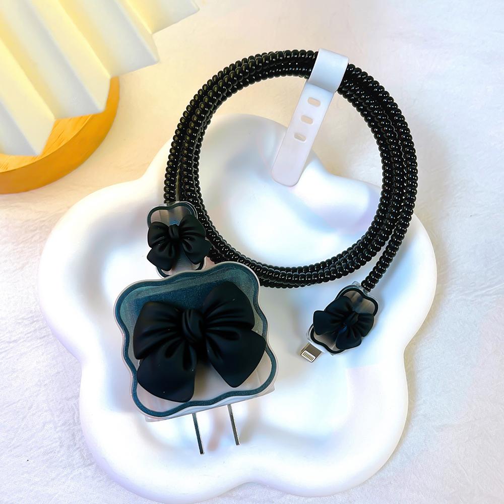 3D Love Design Charger Cable Protector Cover For iPhone 16 15 14 13 12 11 18W 20W Charger Data Cable Line Spiral Winder Protect