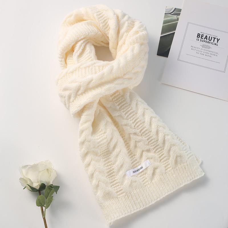 2025 Unisex Korean Style Soft Knitted Wool Neck Warmer for Students and Couples - Versatile for Autumn and Winter