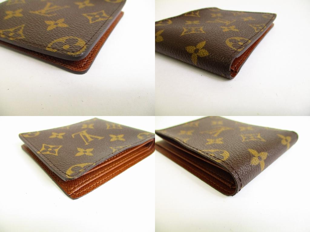 Authentic LOUIS VUITTON Monogram Brown Leather Bifold Bill Wallet M60930 #b257  Open Box