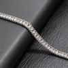 Luxury Men Tennis Bracelet Stainless Steel White Zirconia Chain Link Braslet Adjustable Gifts For Him Armband Herren Accessories