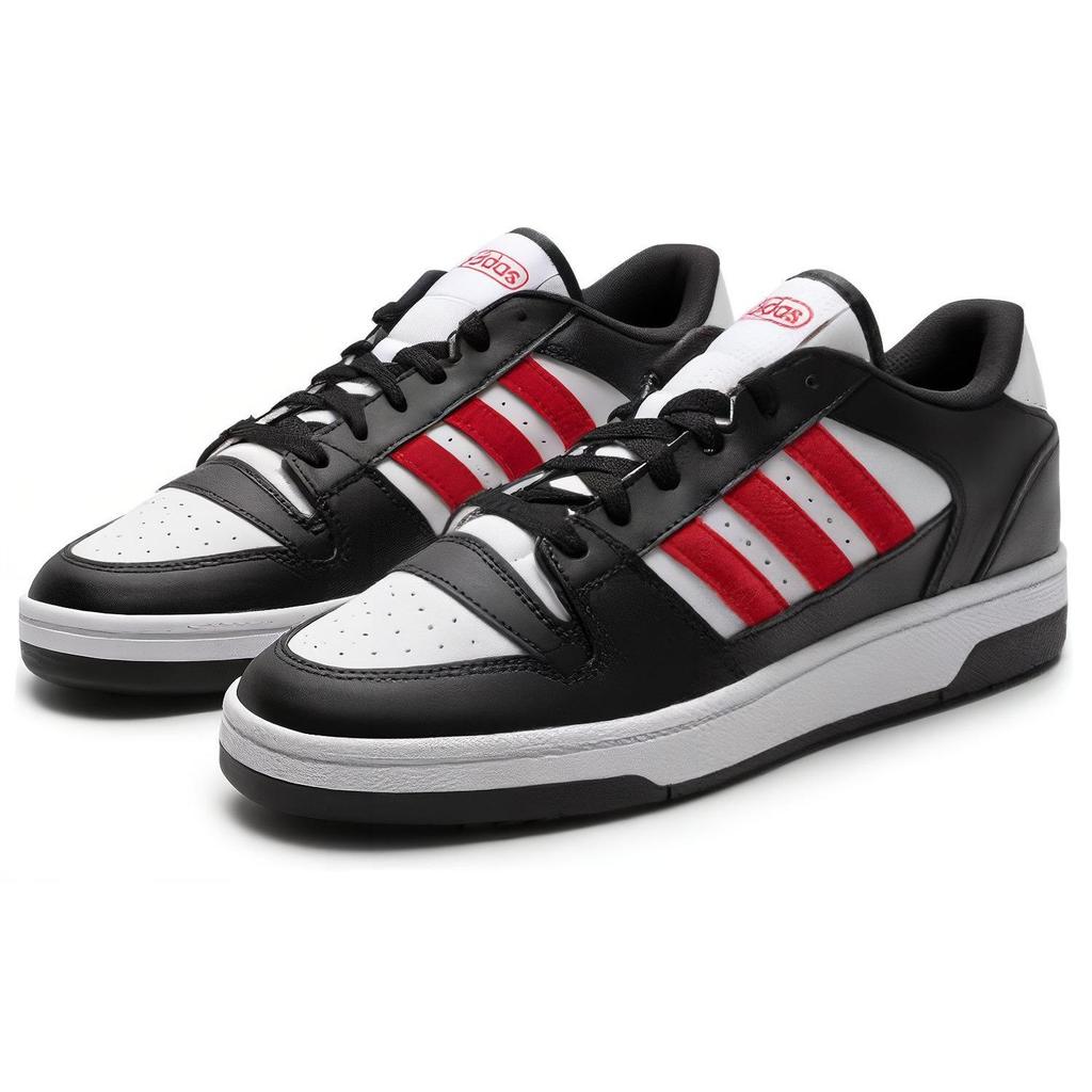 Adidas Turnaround Low Retro Fashion Casual Slip Resistant Durable Low Top Basketball Shoes Unisex Sneakers Black White IF4417
