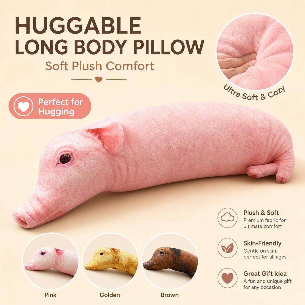 PP Cotton Filled Poultry Throw Pillows Plush Material Pig Keychain Animal Body Pillow  For Women