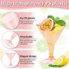 50Pcs Plastic Champagne Glasses High Clarity Removable Wide Mouth High Footed Cups Party Wine Glass for Martini Cocktail Dessert