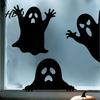 Creative Holiday Decor Halloween Ghost Silhouette Static Window Stickers Waterproof PVC Decals Witch Party Removable Clings for Home Glass