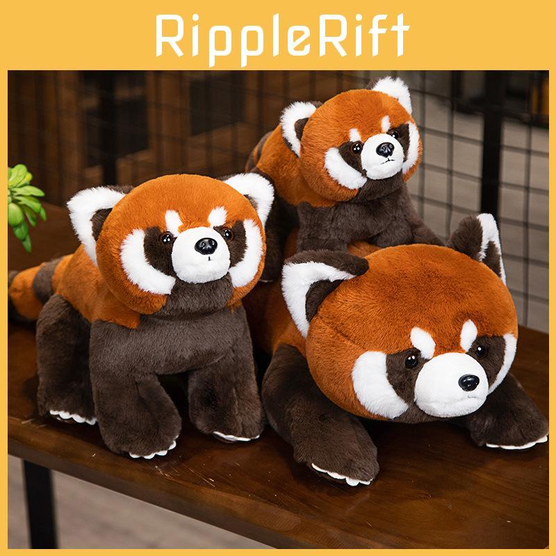 Adorable Red Panda Plush Toy Realistic Zoo Animal Stuffed Doll Soft Pp Cotton Gift