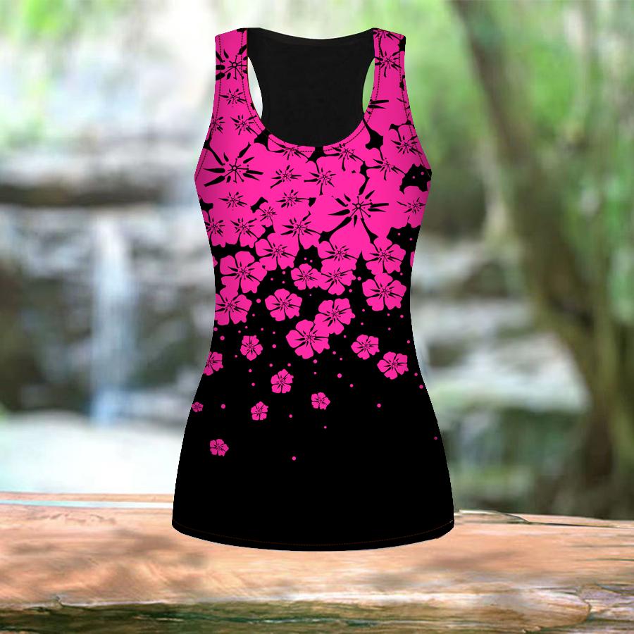 

Женские летние спортивные рубашки с 3D принтом летающих цветов для занятий йогой и тренажерным залом, жилеты больших размеров XL розовый