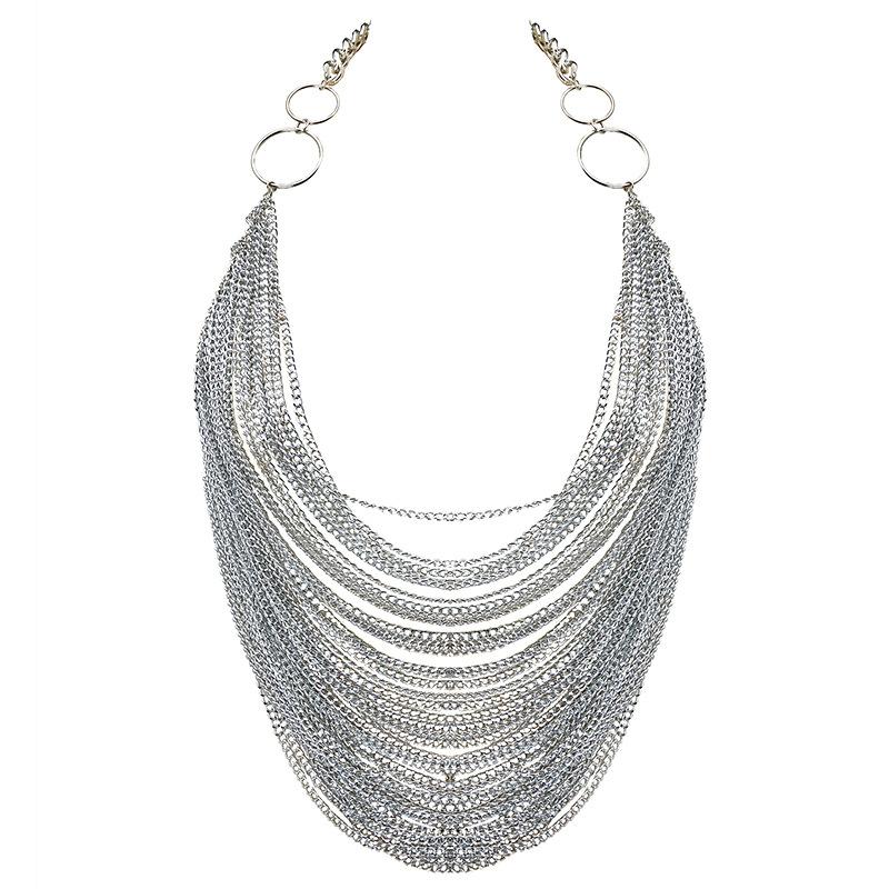 

Ночной клуб панк-стиль цепочка на шею сексуальная подвязка для чулок декоративная цепочка ручная работа ювелирная цепочка серебряный