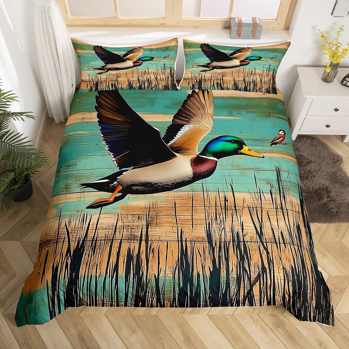 

Comforter Wildlife Themed Farm Animals Wildlife Bedding Gift For Boys And Teens 3 Pcs With 2 S No Quilt Comforter (quilt)-EU Single(135*200cm)3pcs