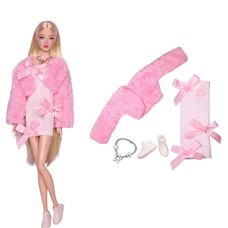 30cm 11,8 Zoll Für Barbies Puppen Kleidung Schuhe Halsketten Set Rock Geschäftsanzug Geeignete Prinzessinnenkleidung Für 1/6 Puppen Spielzeug Geschenk