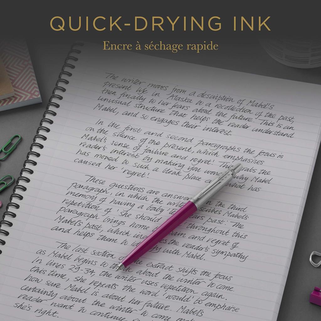 PARKER Jotter Original Gel Pen Smooth Black Gel Ink Medium 2 pieces Refill, Refill, Tip, 0.7 mm,