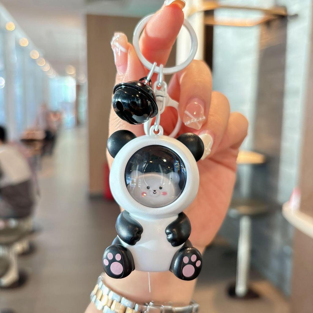 Panda & Capybara Luminous Keychain: Cute Night Light & Bag Pendant