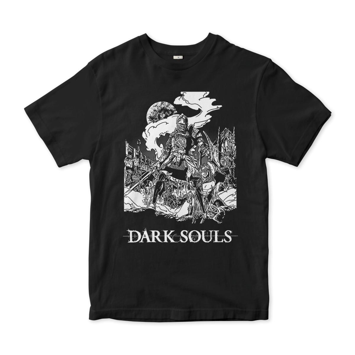 Женская футболка с принтом Dark Souls, игровая, персонализированный стиль, топ, весна/лето, чистый хлопок, короткий рукав, унисекс S