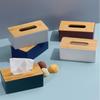 Japanese Style Plastic Tissue Box Creative Wooden Cover Paper Box Minimalist Paper Box For Hotel Bathrooms Restaurant Tissue Box