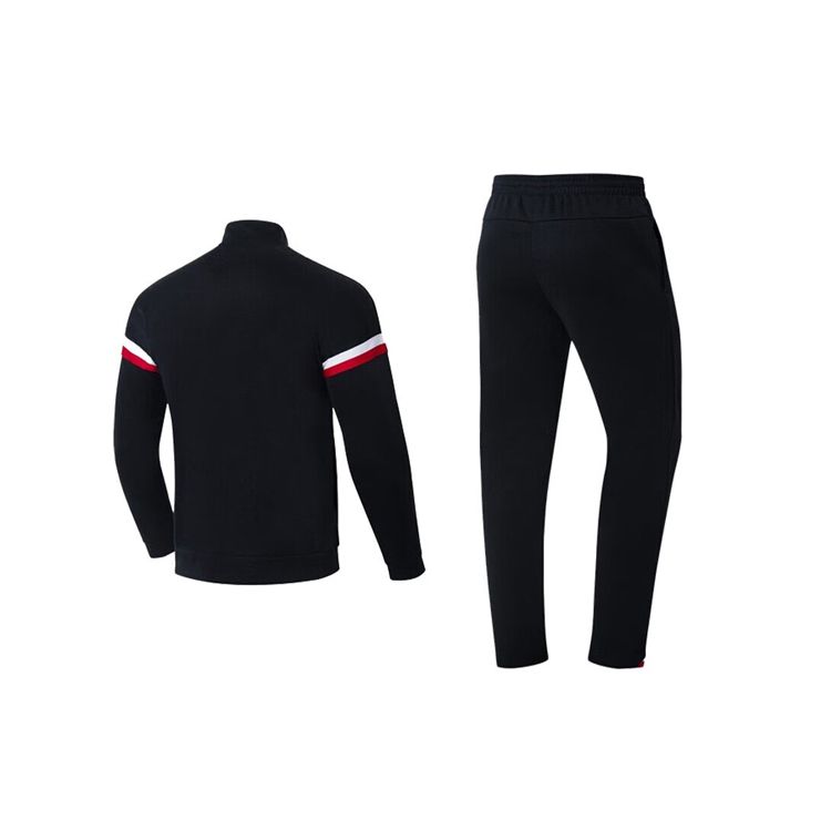 Li Ning Badminton Series Cardigan Sports Hoodie Set Men Hoodies Black AWET009-1