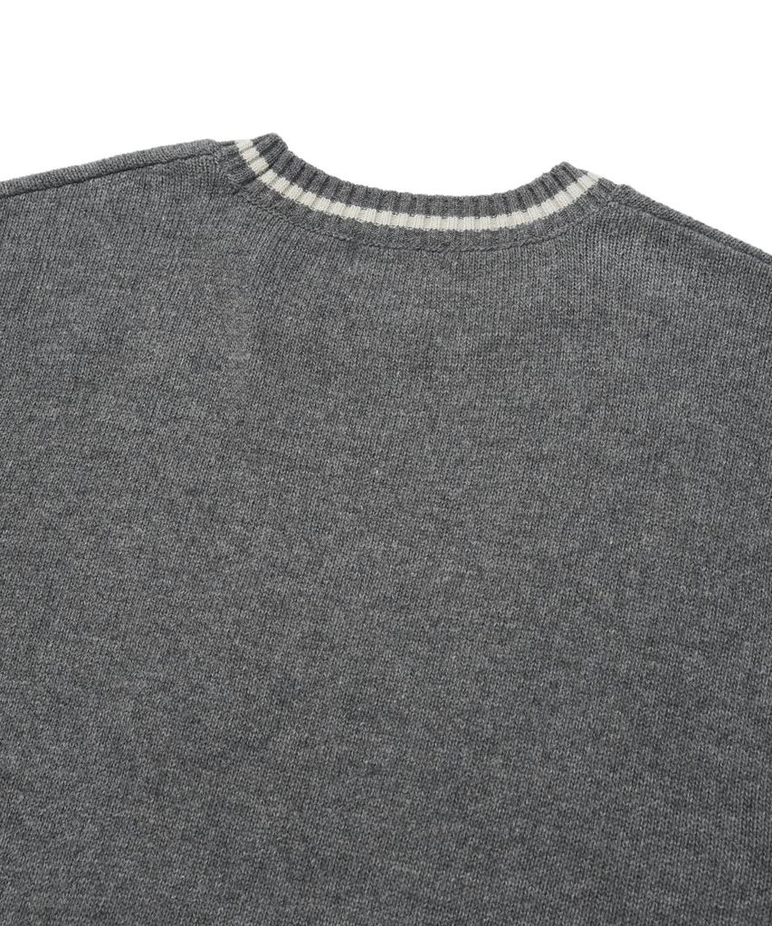 COVERNAT Big C Logo Crewneck Knit Melange Gray