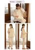 Tiruxin Women's Ribbed Long Sleeve Pajama Set - Retro Princess Court Style