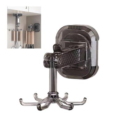 Ventosa para utensílios de cozinha Cozinha Cozinha Forte Cozinha Utensílio de cozinha Banheiro Parede Fácil de Não Inclui 6 ganchos Gancho, Gancho, Suporte, Suporte, Rotação 360°,