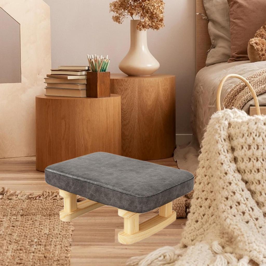 Ergonomiczny drewniany podnóżek na nogi do domowego biura